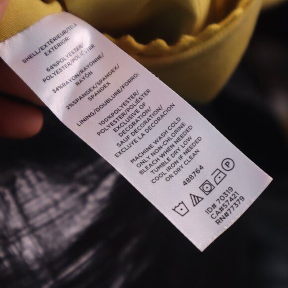 BRIGHT YELLOW SKIRT 4 Ann Taylor Fringe Edge Dopamine Spring Summer Sun Butter - Picture 6 of 8